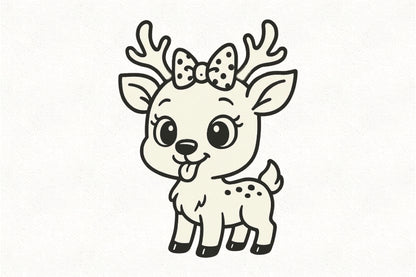 Cute Christmas Reindeer PNG