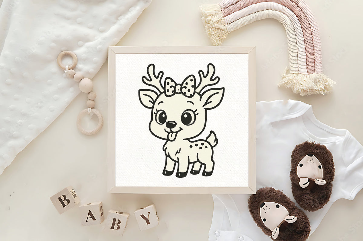 Cute Christmas Reindeer PNG