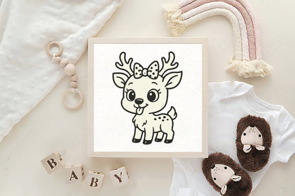 Cute Christmas Reindeer PNG