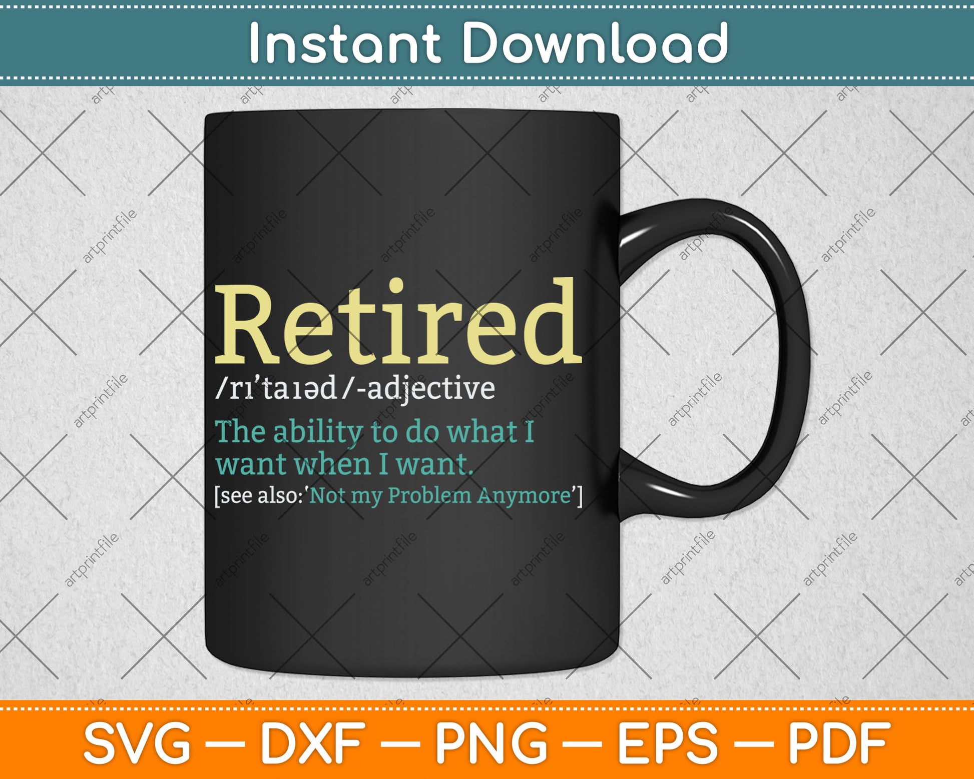 Funny Retired Definition Funny Retirement Gifts Svg Digital Cutting File