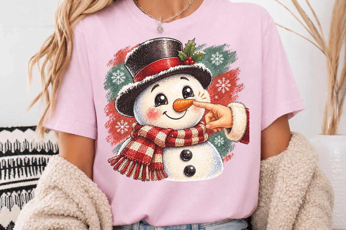 Boop The Nose Snowman Christmas PNG Cute Winter Design