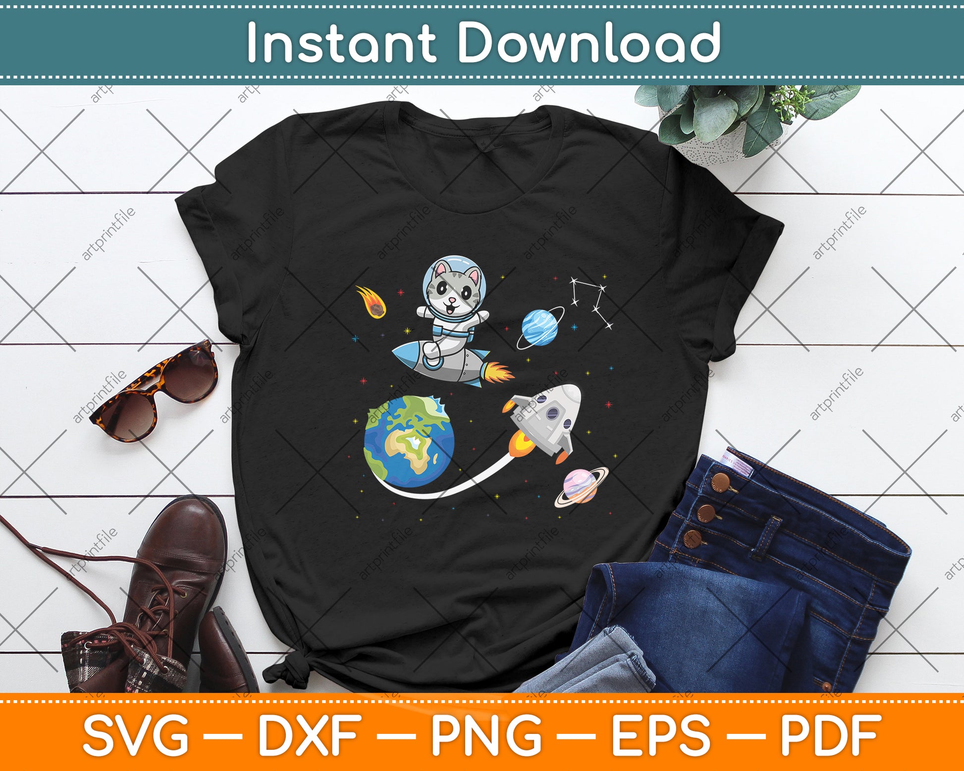 Funny Space Wombat Svg Png Dxf Digital Cutting File