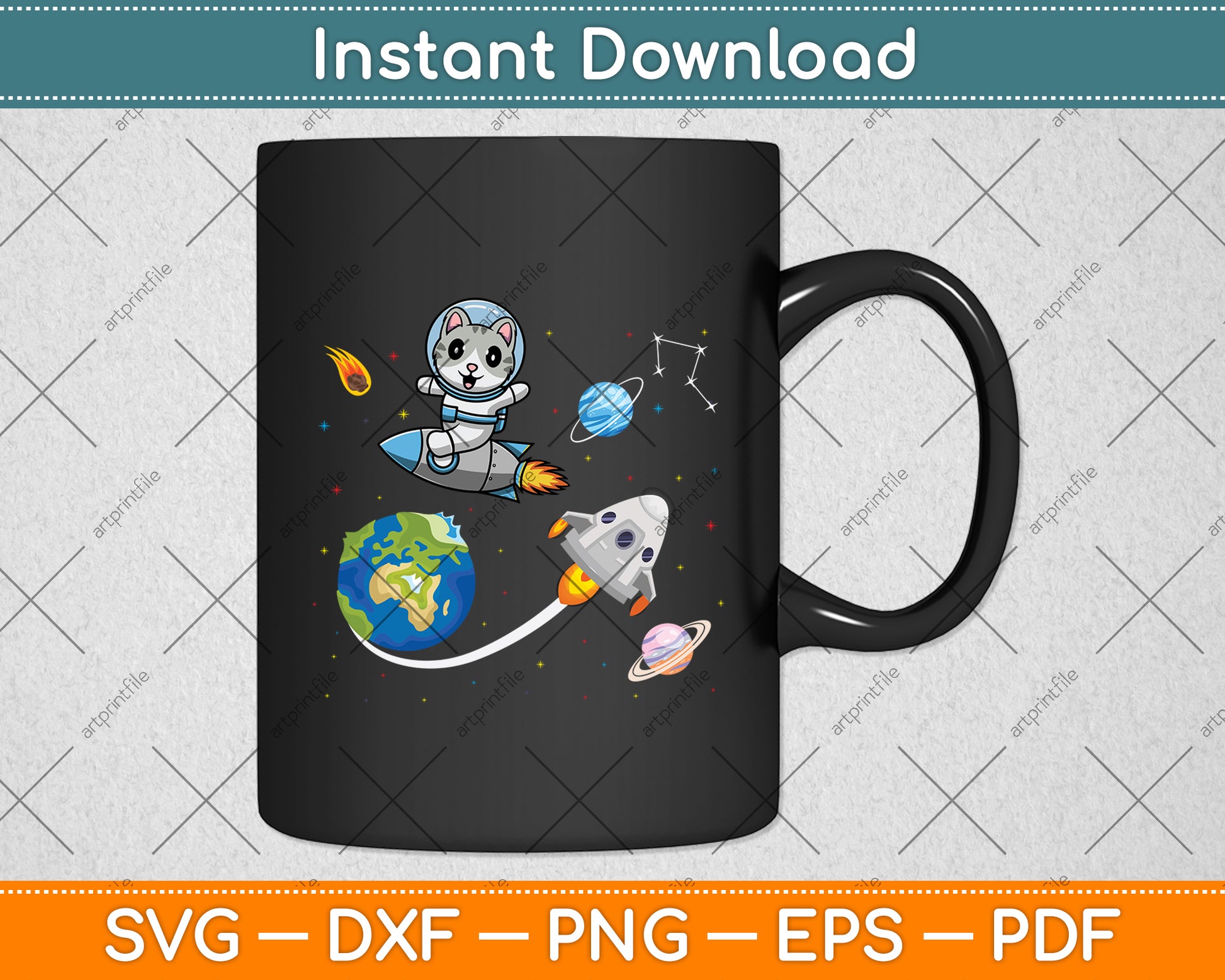 Funny Space Wombat Svg Png Dxf Digital Cutting File