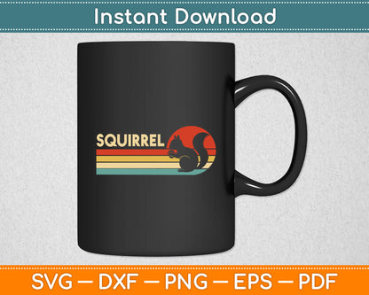 Funny Squirrel Retro Svg Digital Cutting File