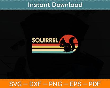 Funny Squirrel Retro Svg Digital Cutting File