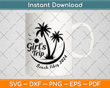 Funny Summer Vacation Girls Trip Beach vibes 2024 Svg Digital Cutting File