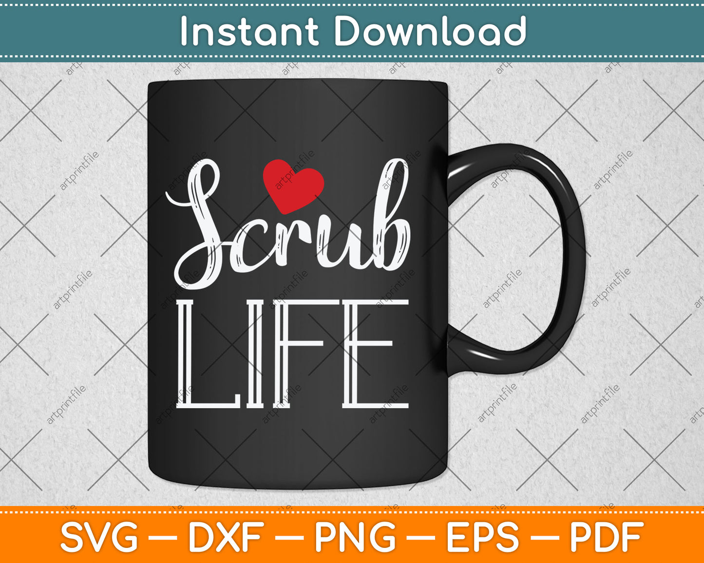 Funny Tattoo Style Scrub Life For Nurses Frontline Workers Svg Digital Cutting File