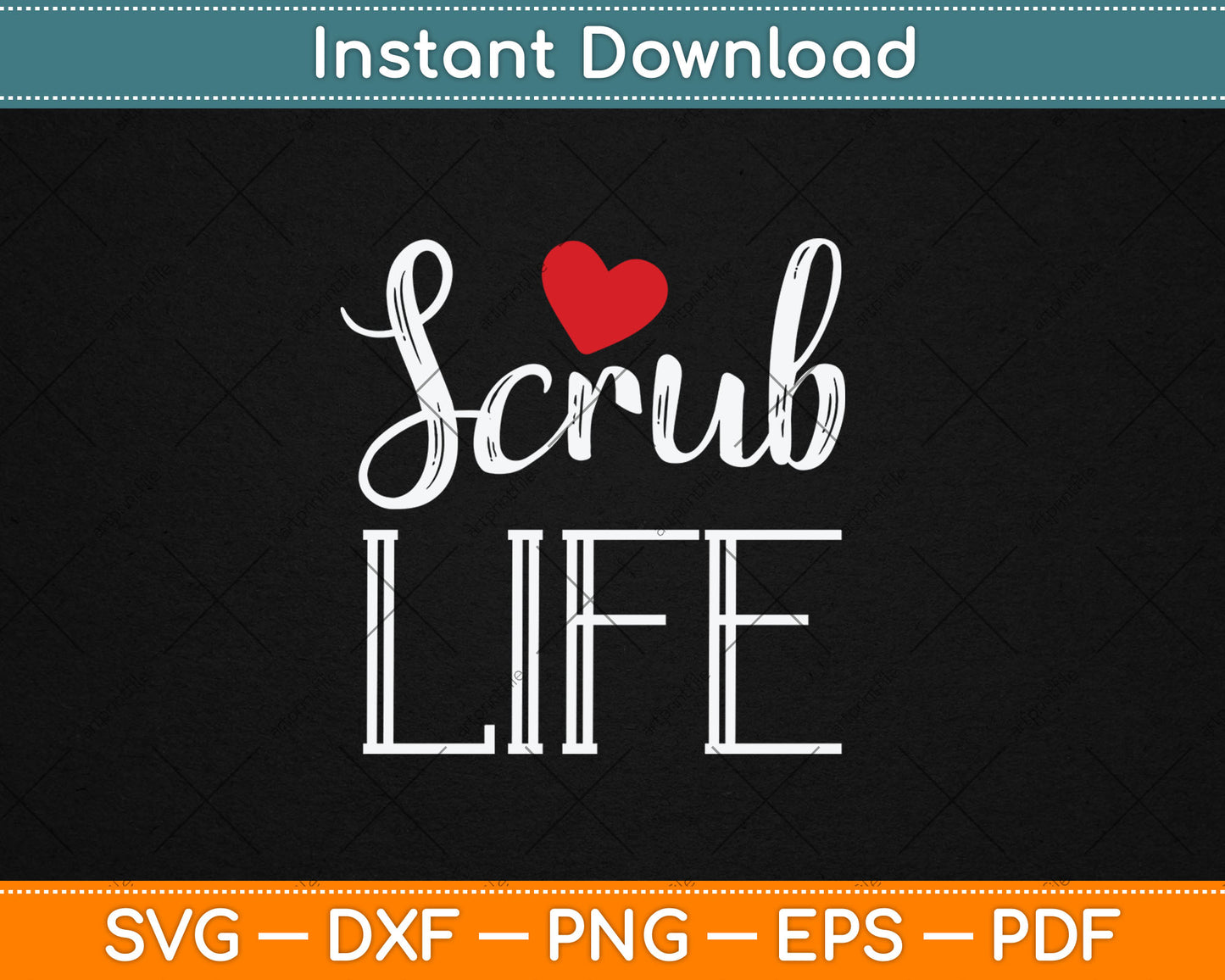 Funny Tattoo Style Scrub Life For Nurses Frontline Workers Svg Digital Cutting File