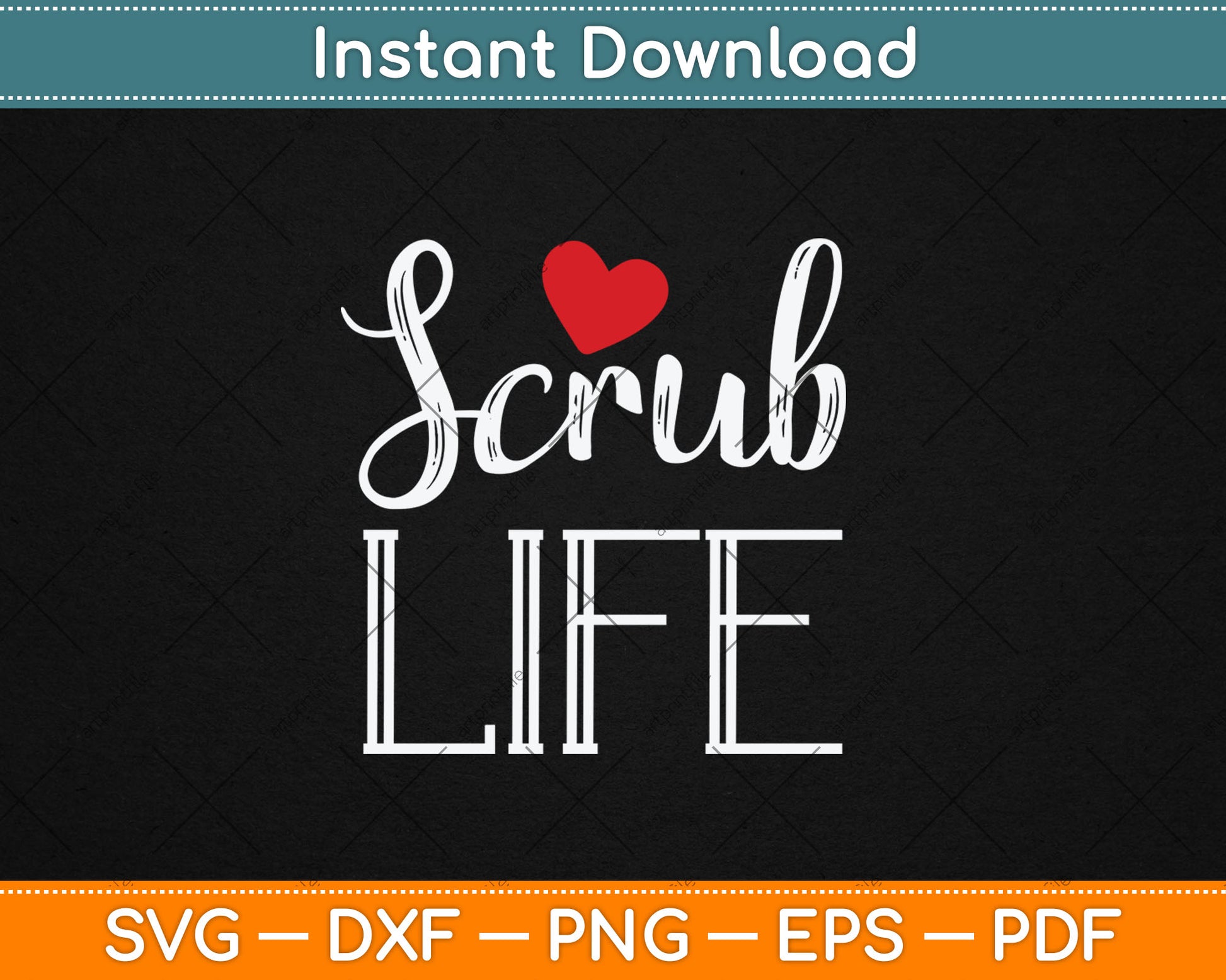 Funny Tattoo Style Scrub Life For Nurses Frontline Workers Svg Digital Cutting File
