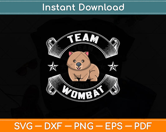 Funny Team Wombat Svg Png Dxf Digital Cutting File