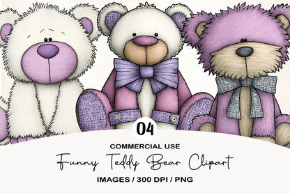 Funny Teddy Bear Clipart PNG Cute Bear