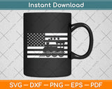 American Flag Railroad Train Svg Digital Cutting File