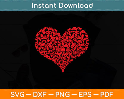 Funny Valentine's Day Video Game Controller Svg Digital Cutting File