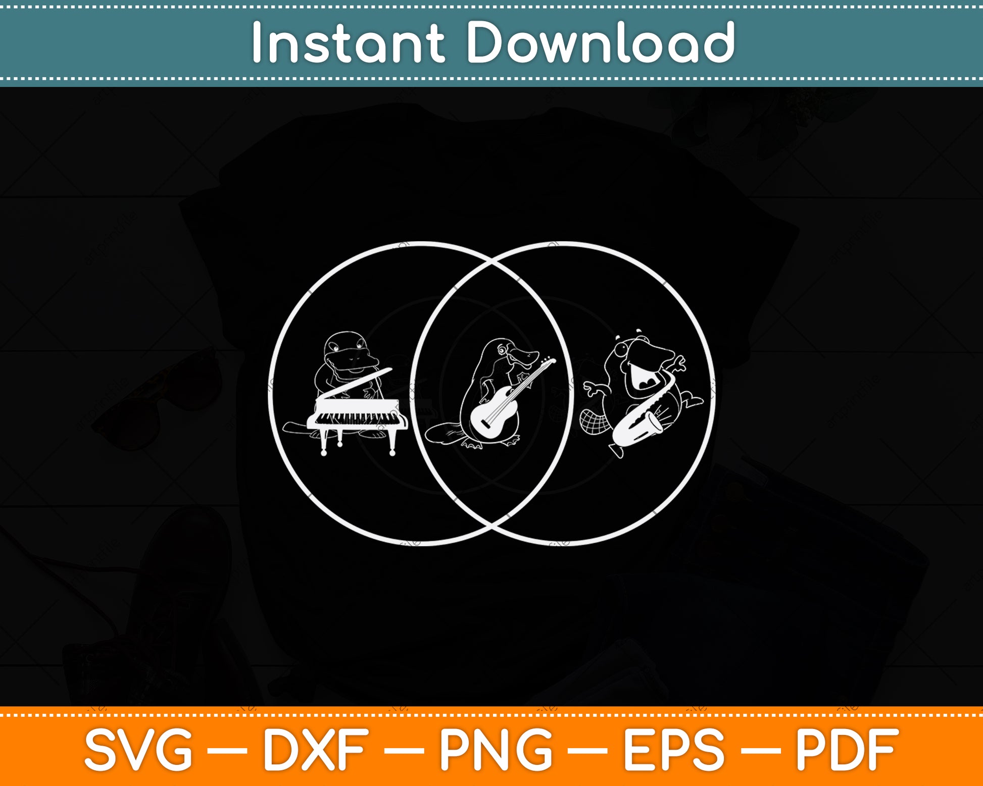 Funny Venn Diagram Rare Platypus Svg Png Dxf Digital Cutting File