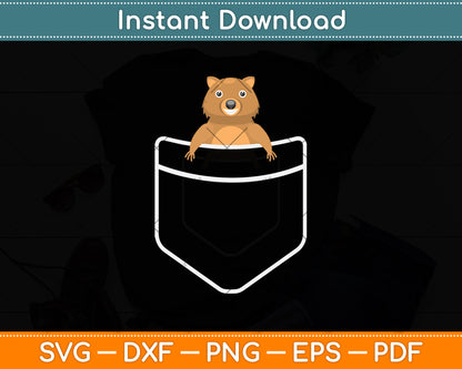Funny Wombat In The Pocket Svg Png Dxf Digital Cutting File