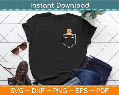 Funny Wombat In The Pocket Svg Png Dxf Digital Cutting File