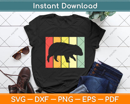 Funny Wombat Vintage Retro Svg Png Dxf Digital Cutting File