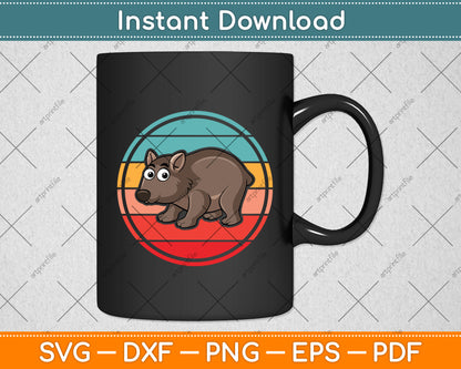 Funny Wombats Vintage Retro Svg Png Dxf Digital Cutting File