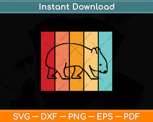 Funny Wombats Vintage Retro Svg Png Dxf Digital Cutting File