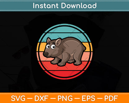Funny Wombats Vintage Retro Svg Png Dxf Digital Cutting File