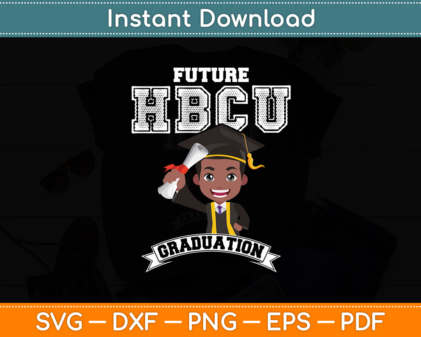 Future HBCU Graduation Black College Dabbing Boy Svg Digital Cutting File