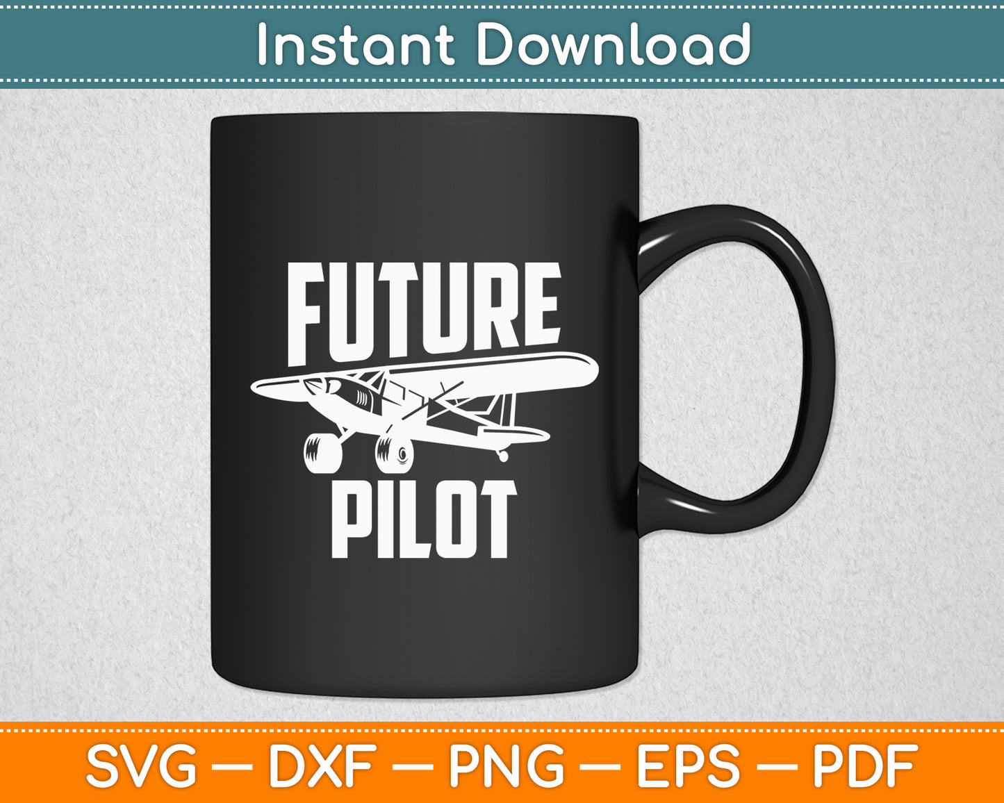 Future Pilot Aircraft Small Airplane Svg Png Dxf Digital Cutting File
