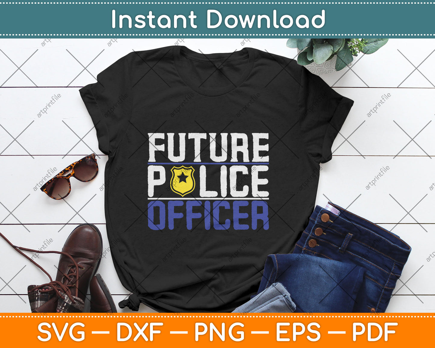 Future Police Officer Funny Cop Lover Gift Svg Digital Cutting File