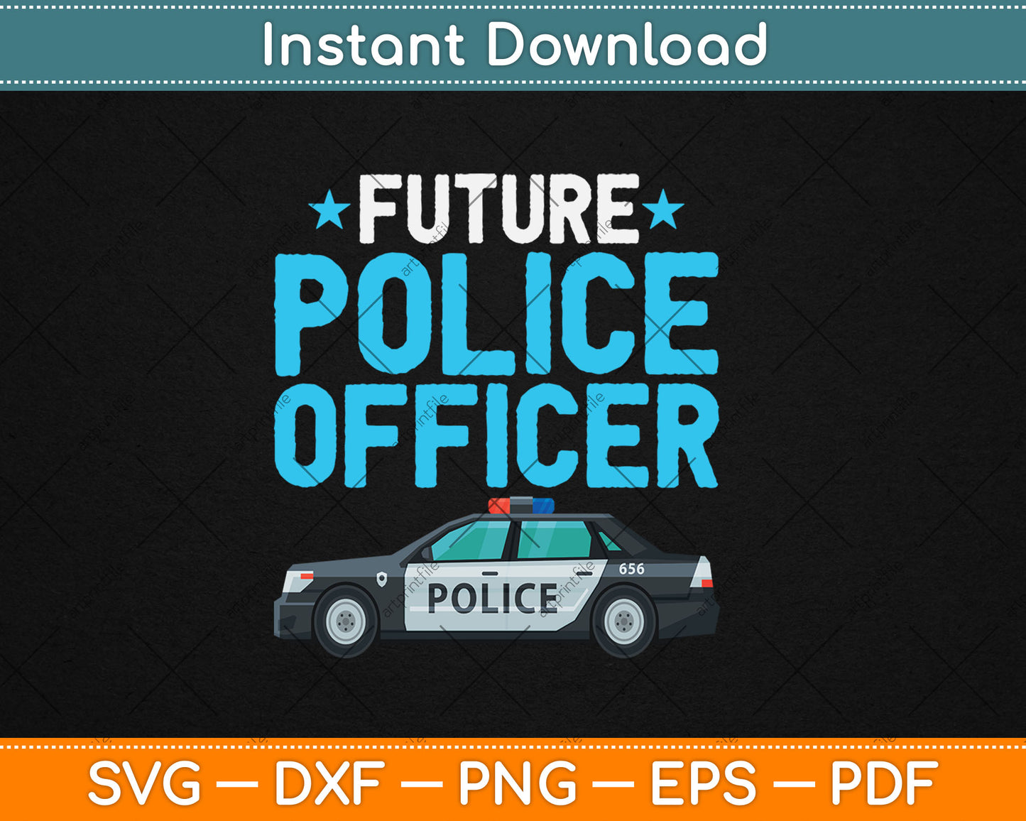 Future Police Officer Policeman Cop Boys Kids Toddler Svg Digital Cutting File