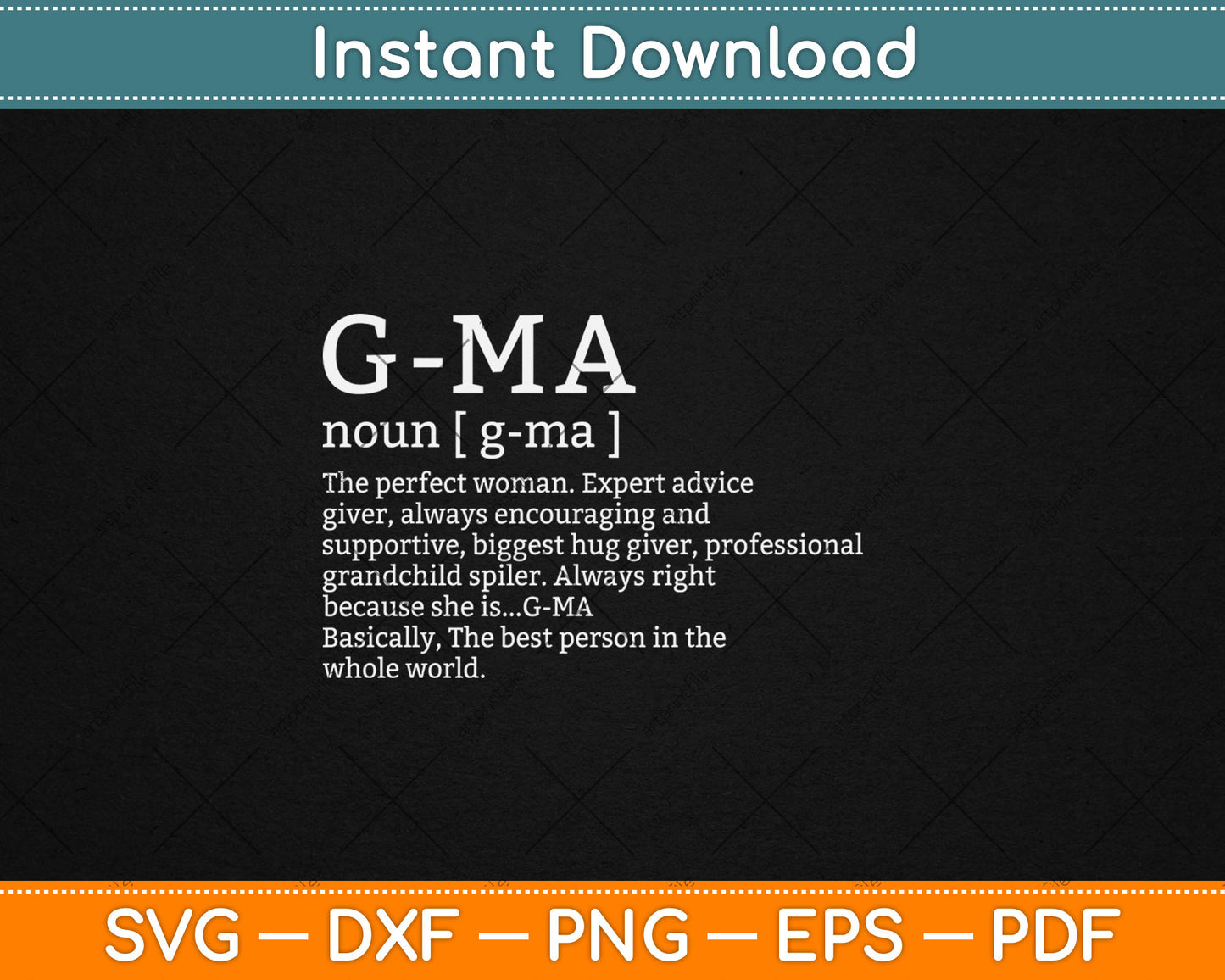G-ma Definition Grandma Mothers Day Svg Digital Cutting File