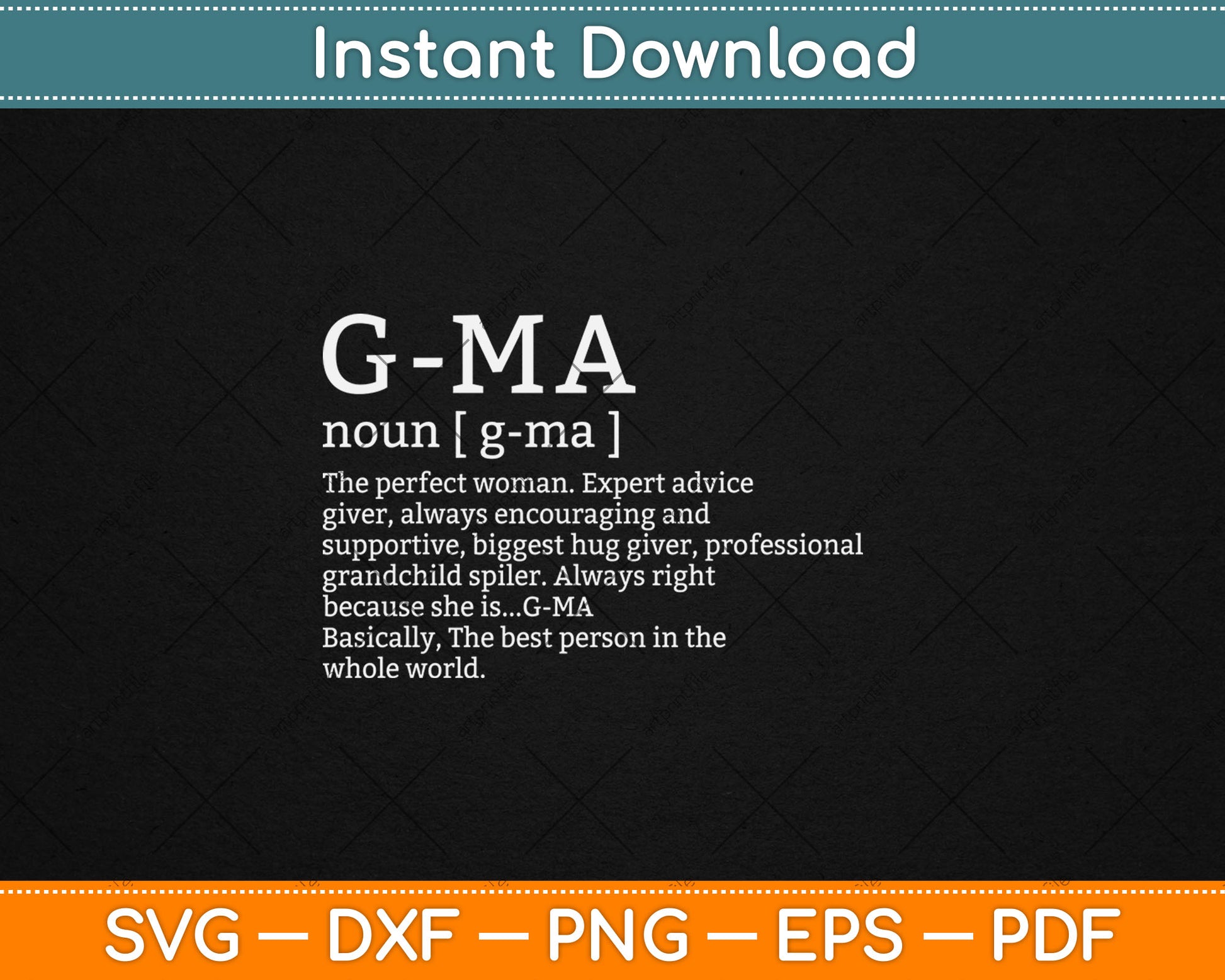 G-ma Definition Grandma Mothers Day Svg Digital Cutting File
