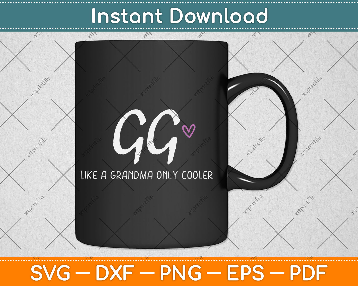 GG Like a Grandma Only Cooler Mother's Day Svg Digital Cutting File