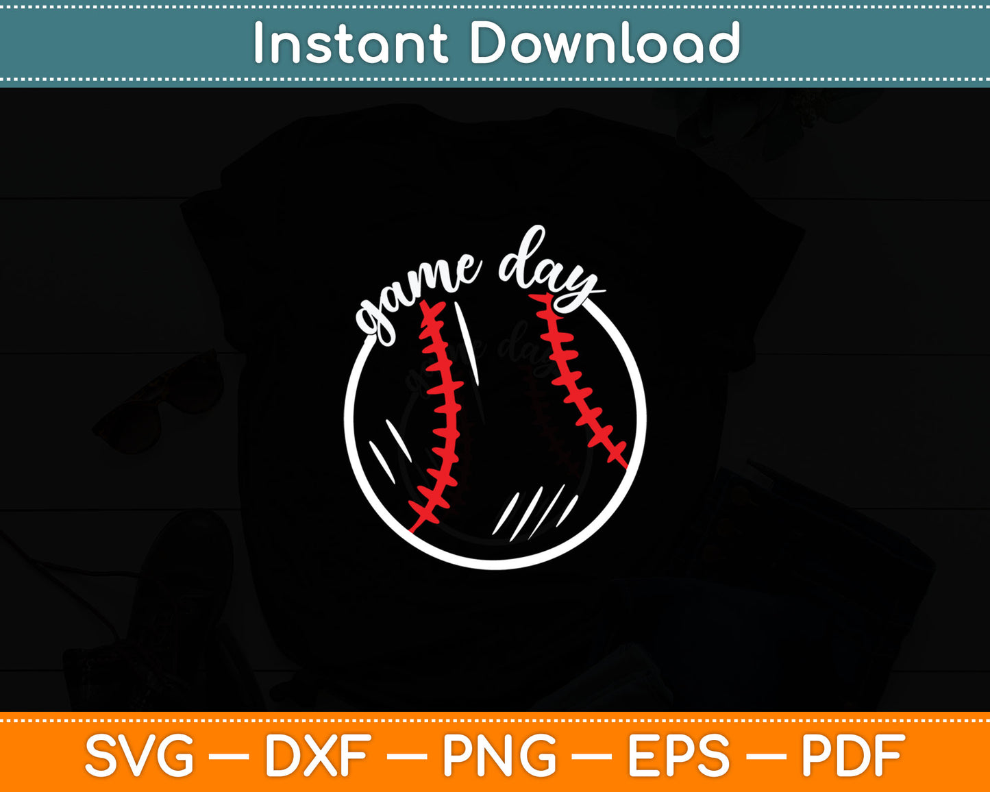 Game Day Baseball Funny Baseball Lovers Softball Life Mom Svg Cutting File