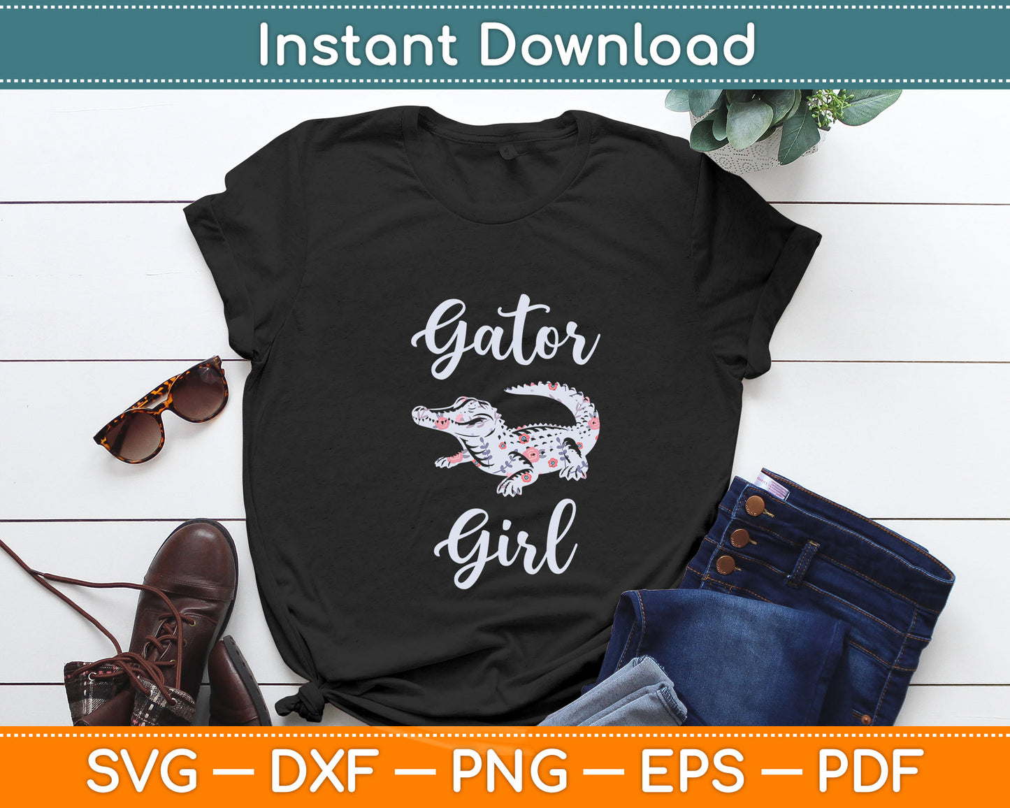 Gator Girl Alligator Lover Zookeeper Crocodile Svg Digital Cutting File