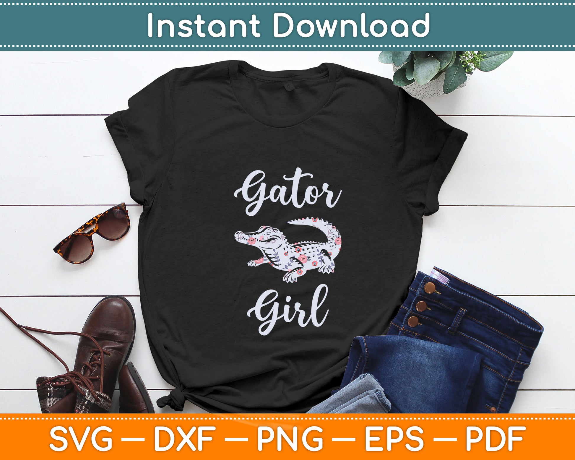 Gator Girl Alligator Lover Zookeeper Crocodile Svg Digital Cutting File