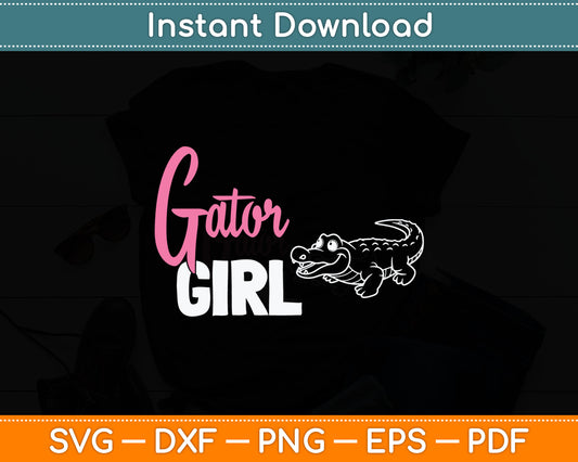 Gator Girl Alligator Svg Digital Cutting File