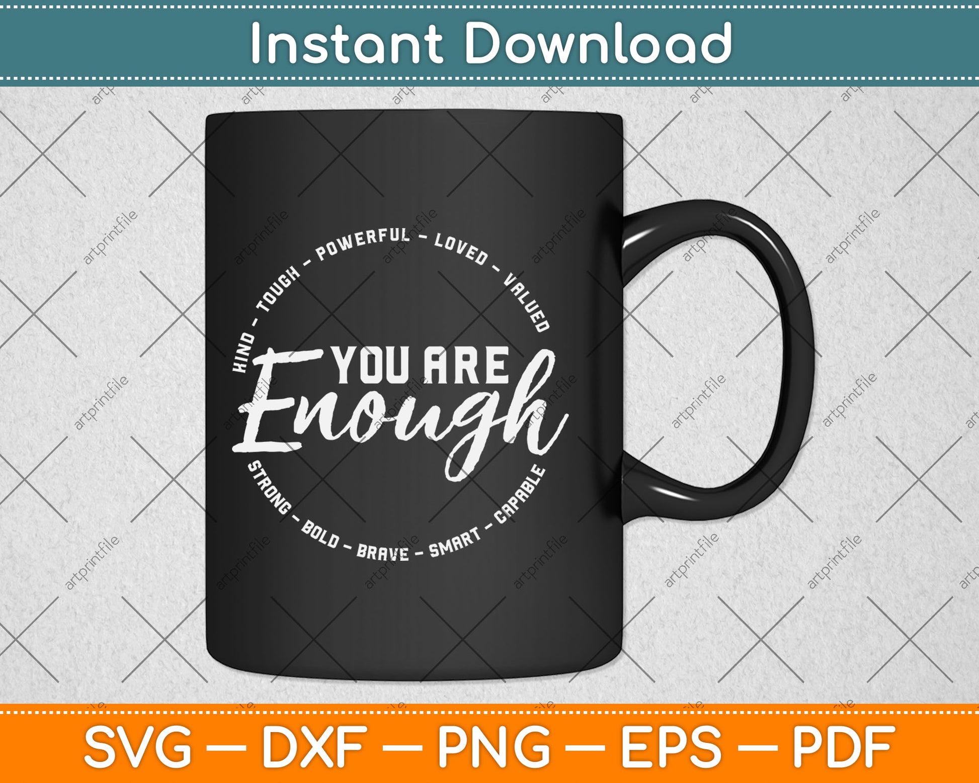 Gay You Are Enough Rainbow Pride Flag Ally LGBTQ Svg Png Digital Cutting File