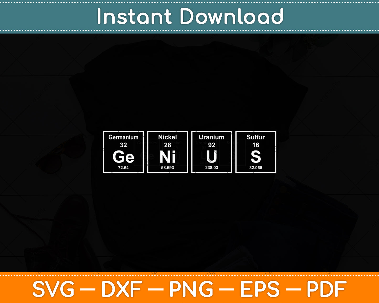 Ge-Ni-U-S Genius- Element Svg Digital Cutting File