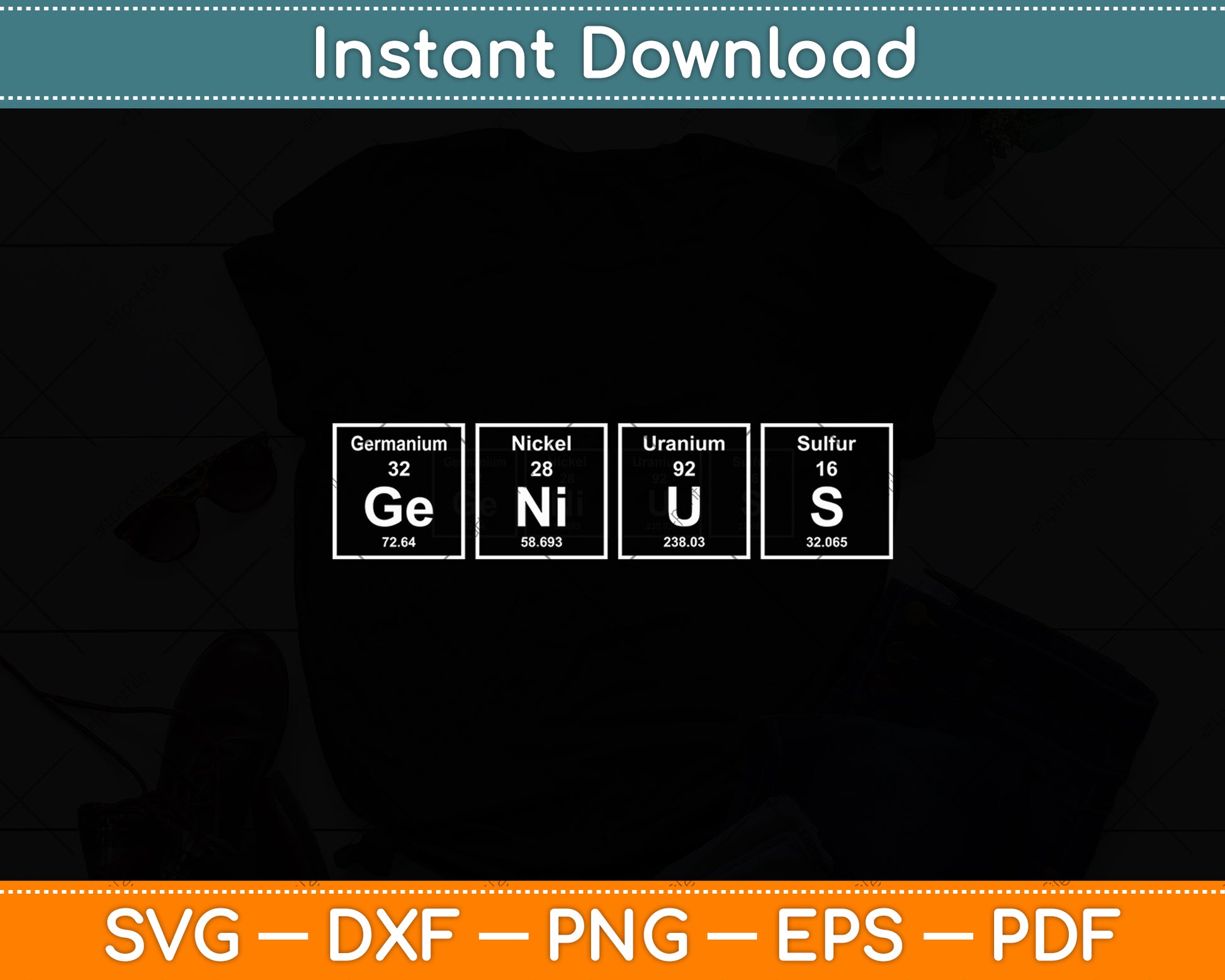 Ge-Ni-U-S Genius- Element Svg Digital Cutting File