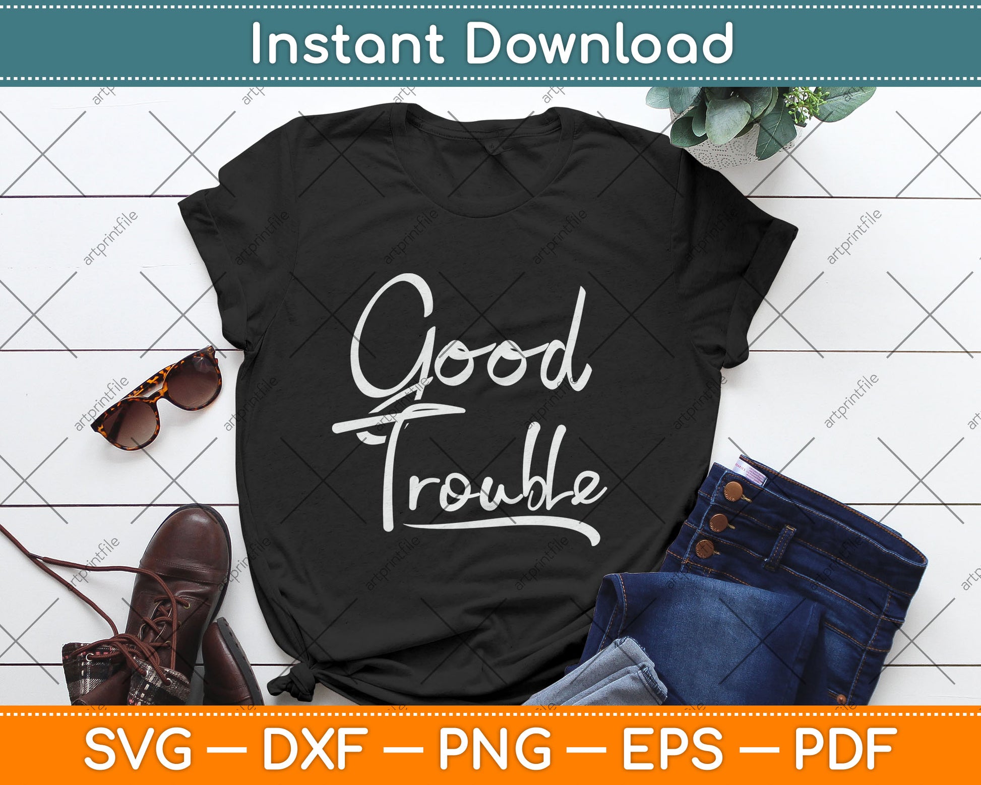 Get in Good Necessary Trouble Social Justice Svg Digital Cutting File