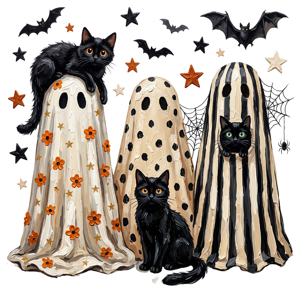 Ghost Cat Cute Halloween PNG