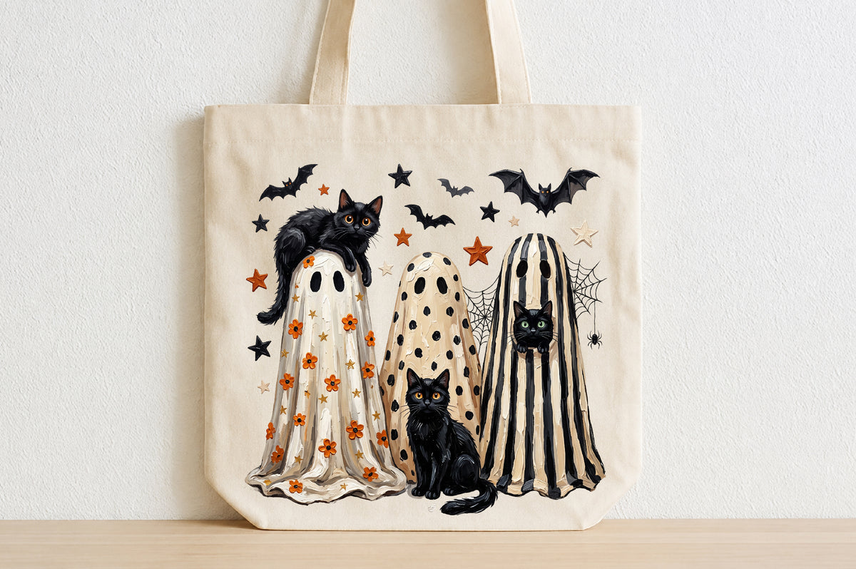 Ghost Cat Cute Halloween PNG