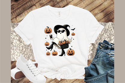 Ghost Coffee Halloween Fall Pumpkin PNG