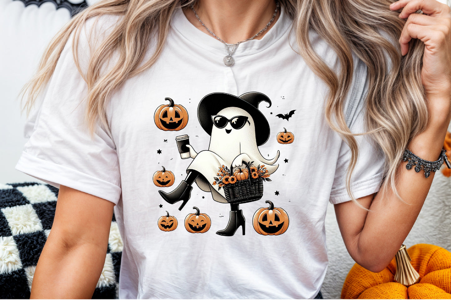 Ghost Coffee Halloween Fall Pumpkin PNG