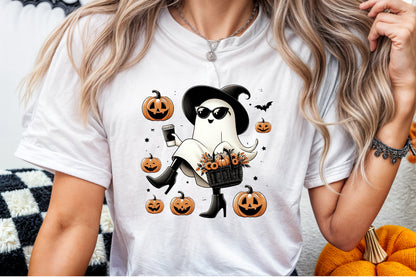 Ghost Coffee Halloween Fall Pumpkin PNG