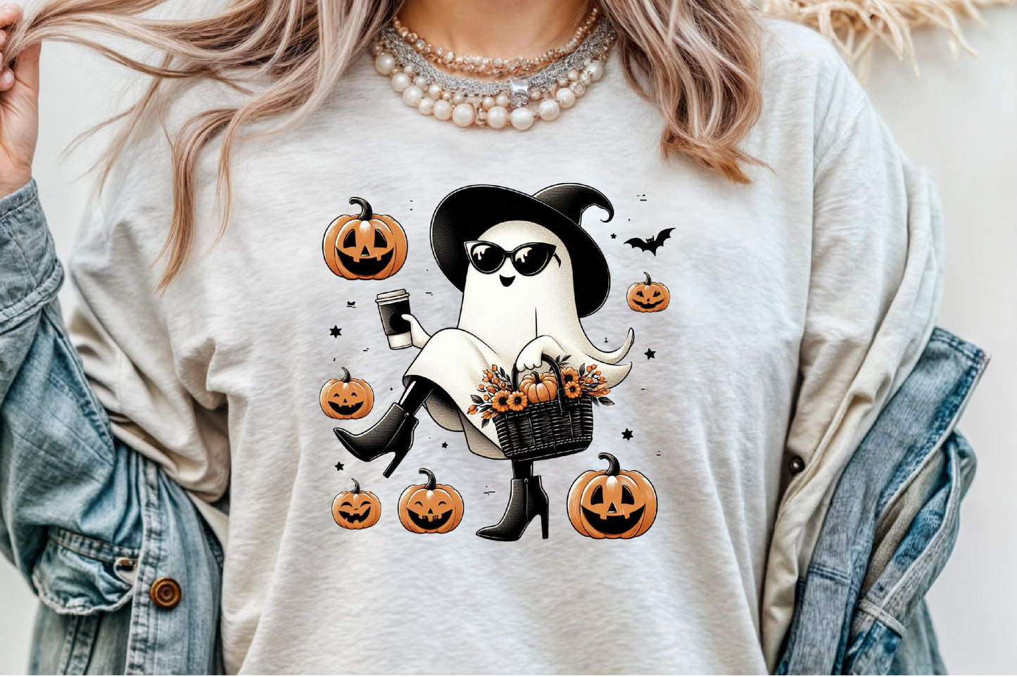 Ghost Coffee Halloween Fall Pumpkin PNG