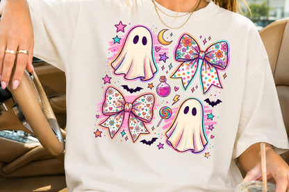 Ghost Coquette Bow Halloween Sublimation PNG