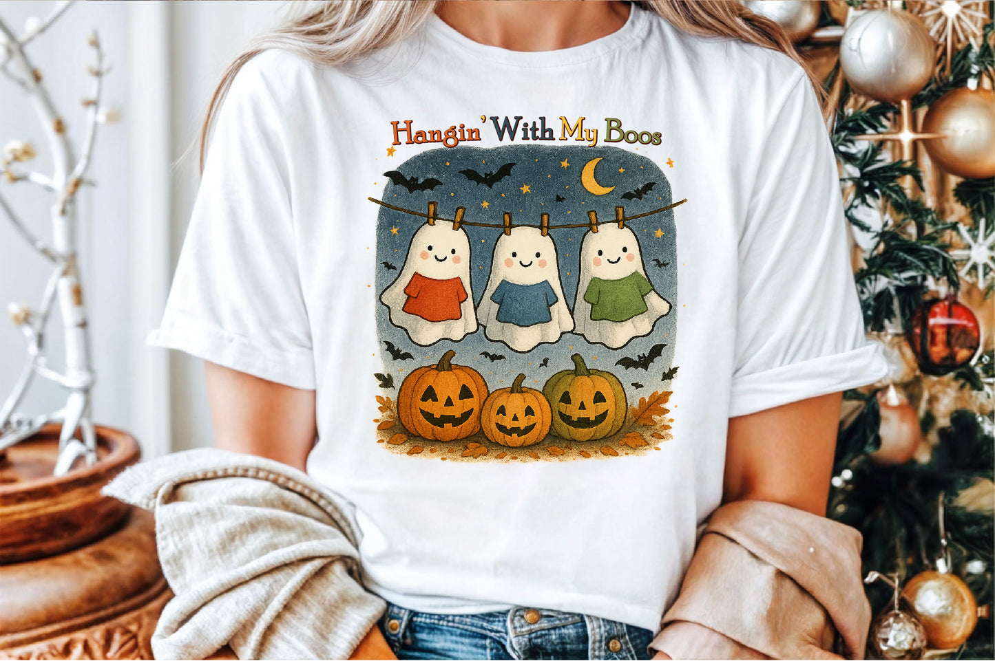Hangin With My Boos Ghost Halloween PNG