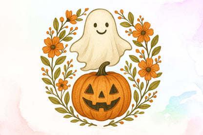Ghost Pumpkin Fall Autumn Halloween PNG