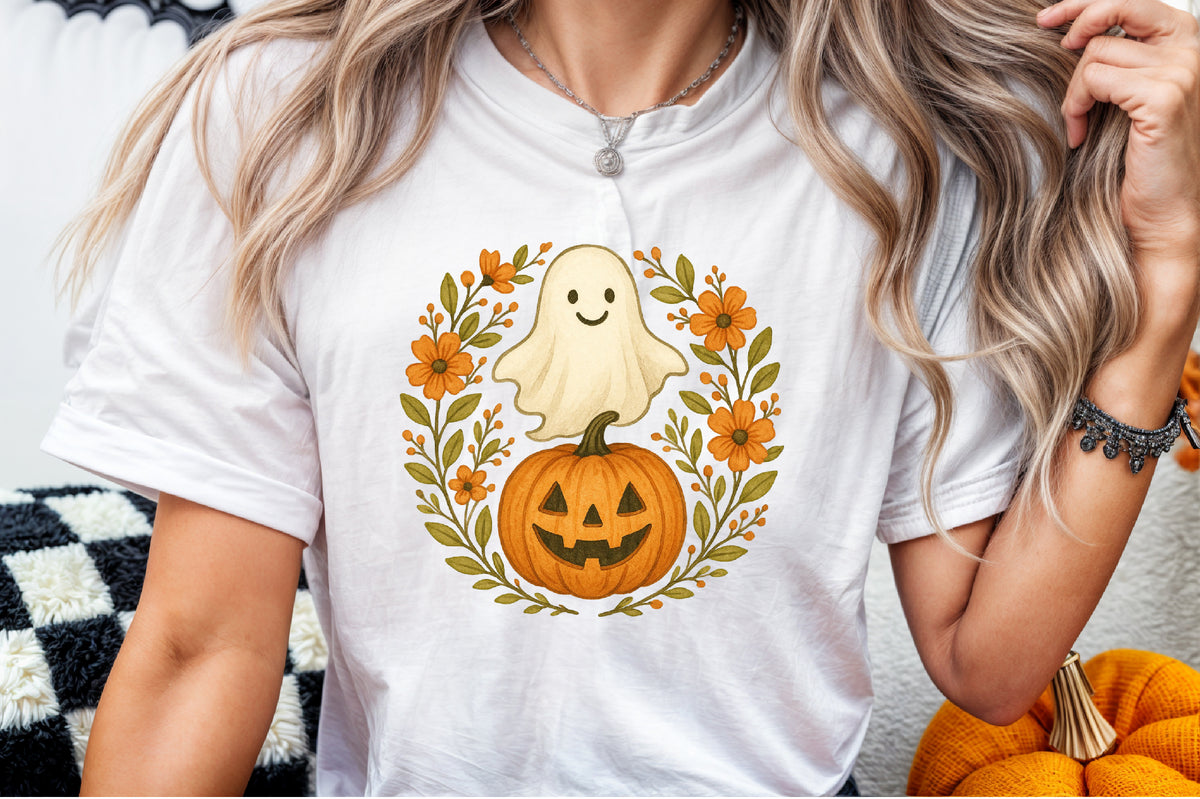 Ghost Pumpkin Fall Autumn Halloween PNG