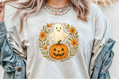 Ghost Pumpkin Fall Autumn Halloween PNG